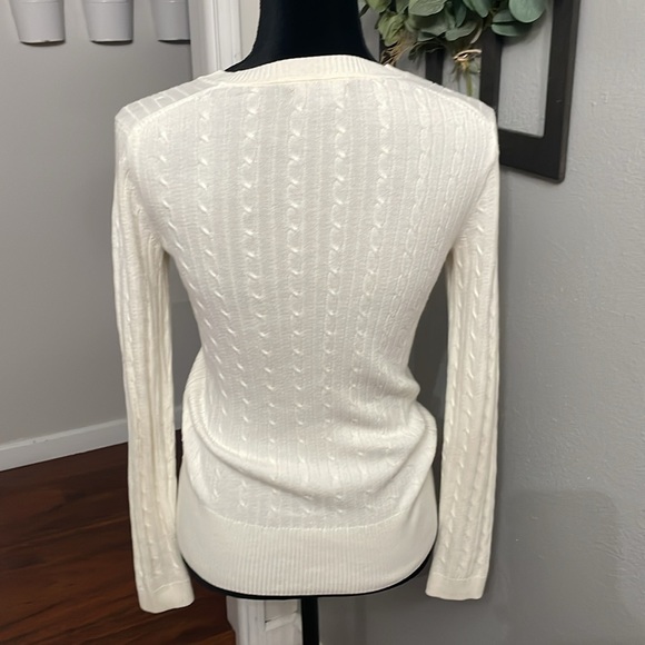 Tommy Hilfiger Flag Sleeve White Long-sleeve Top - Picture 5 of 11